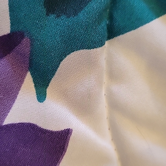 65"×86" BEAUTIFUL handmade machine Stitch Popies & Lilies REVERSIBLE QUILT - Picture 5 of 5